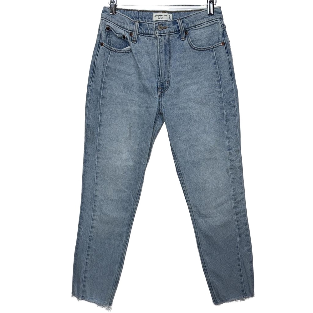 Abercrombie & Fitch The Skinny High Rise Blue Denim High Waisted Jeans Size 28 6